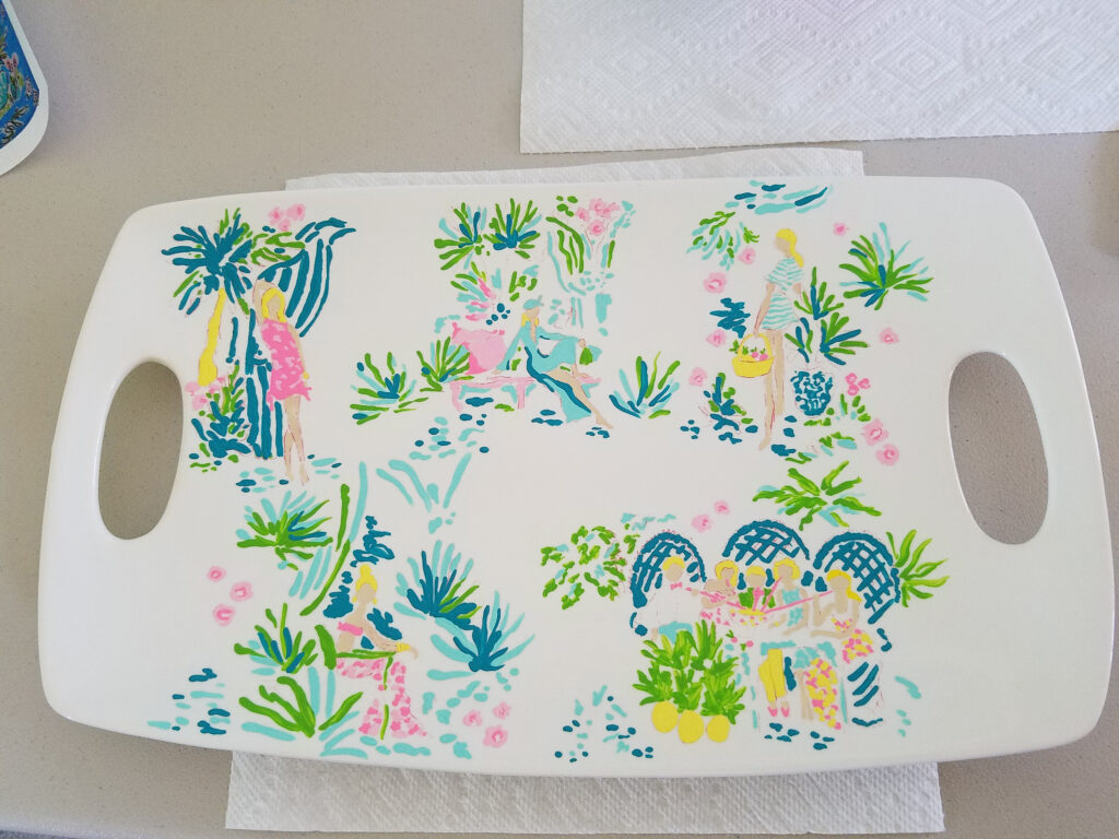 Lilly Pulitzer Jungle Glam Painted Plate