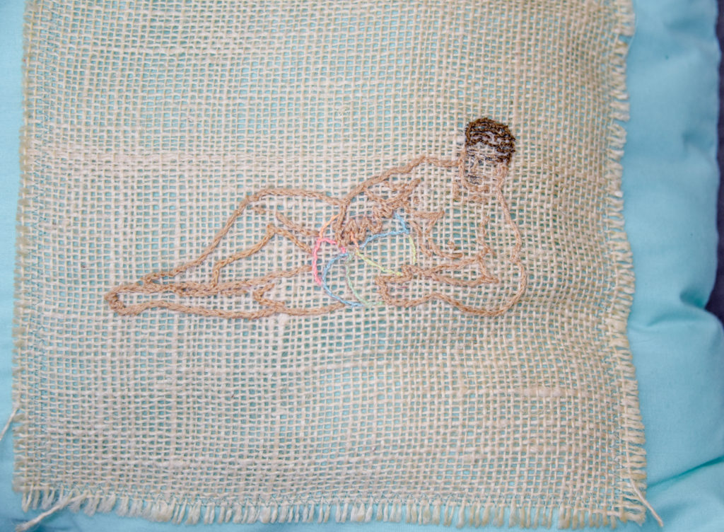 Beach Pillow Embroidery