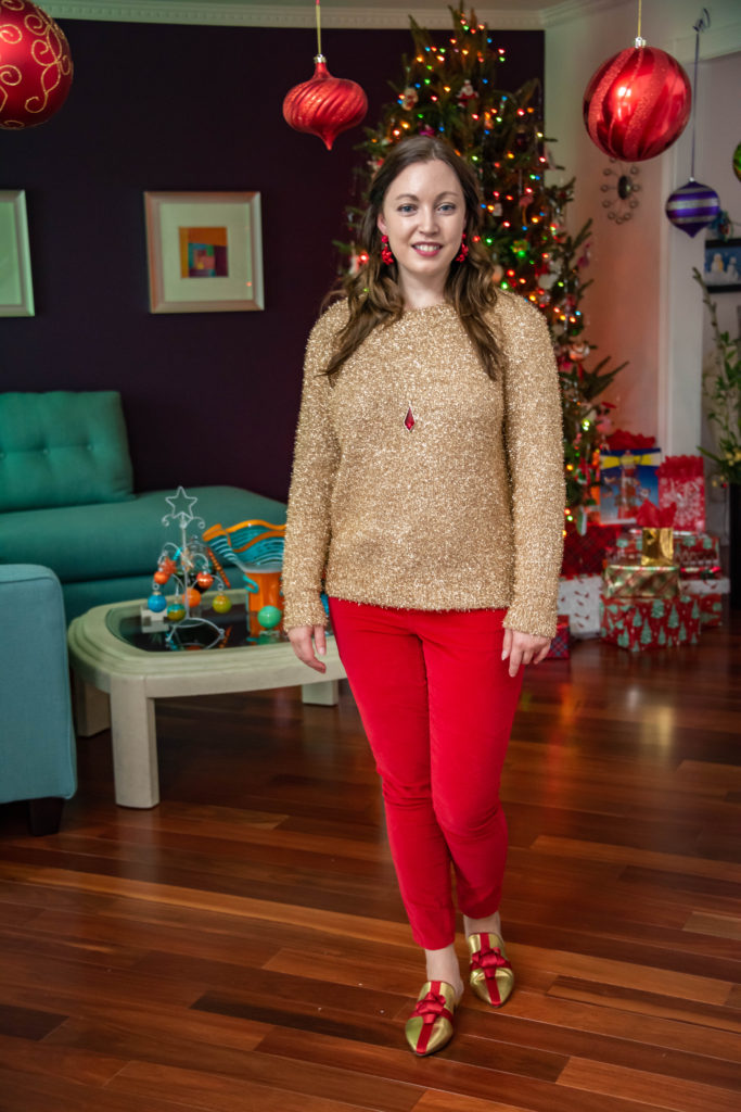 Gold and Red Christmas Fashion