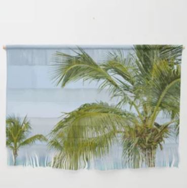 Palm Tree Illustration Tapestry
