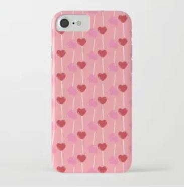 Illustrated Heart Candy Phone Case
