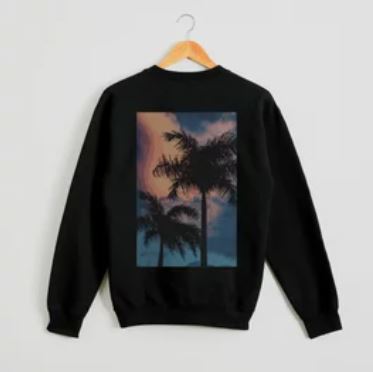 Palm Tree Pattern Sweatshirt