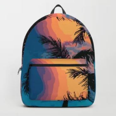 Palm Tree Illustration Backpack