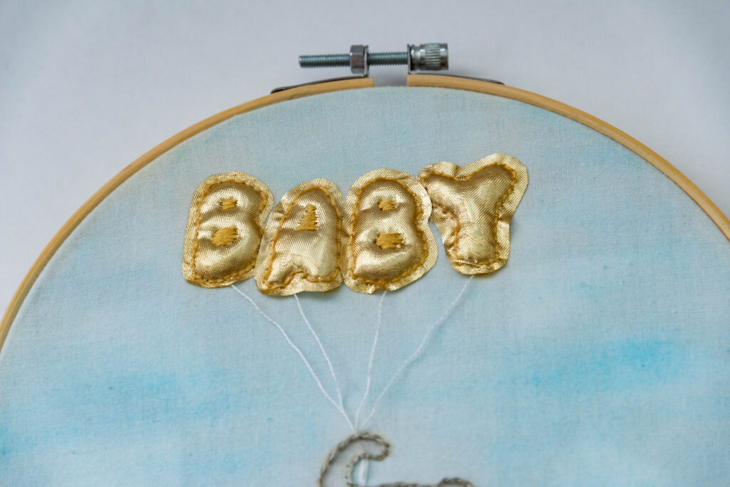 Embroidered Baby Balloon Hoop