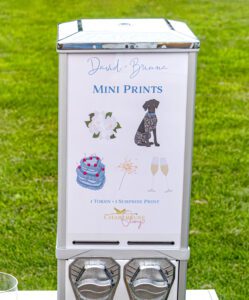 Mini Art Print Vending Machine Rental for Weddings and Events