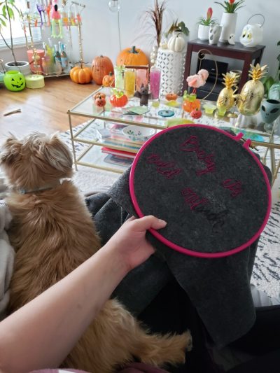 Baby It's Cold Outside Hand Embroidery